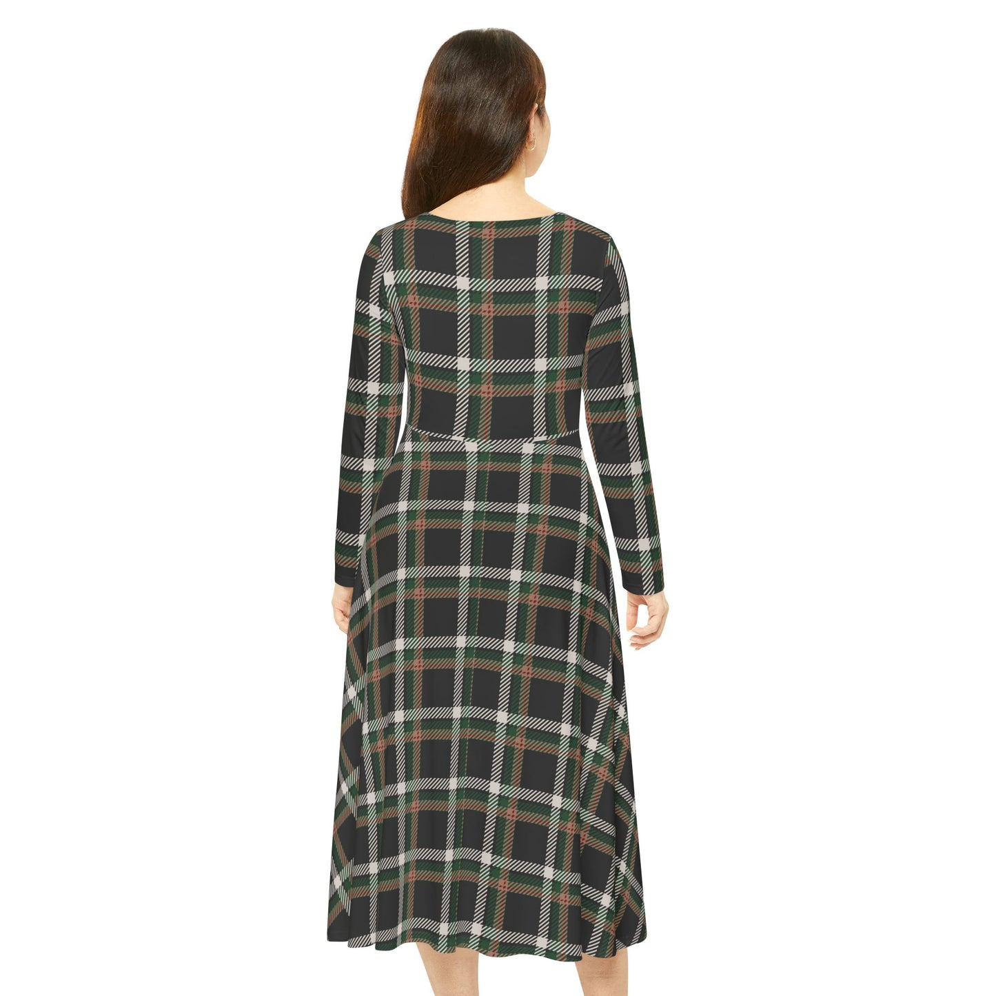 Faithful Tartan – Women’s Long Sleeve Midi Dress