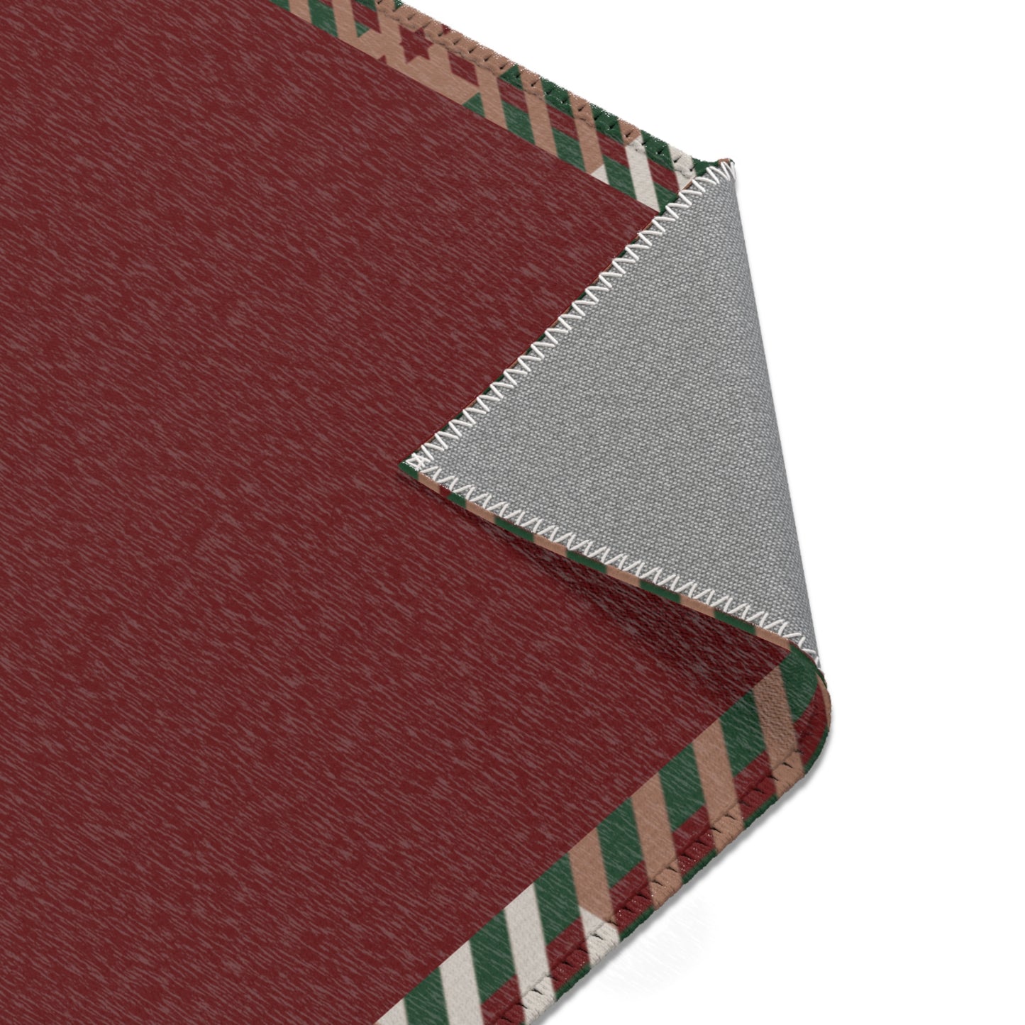 Abide Rug – Oxblood & Plaid