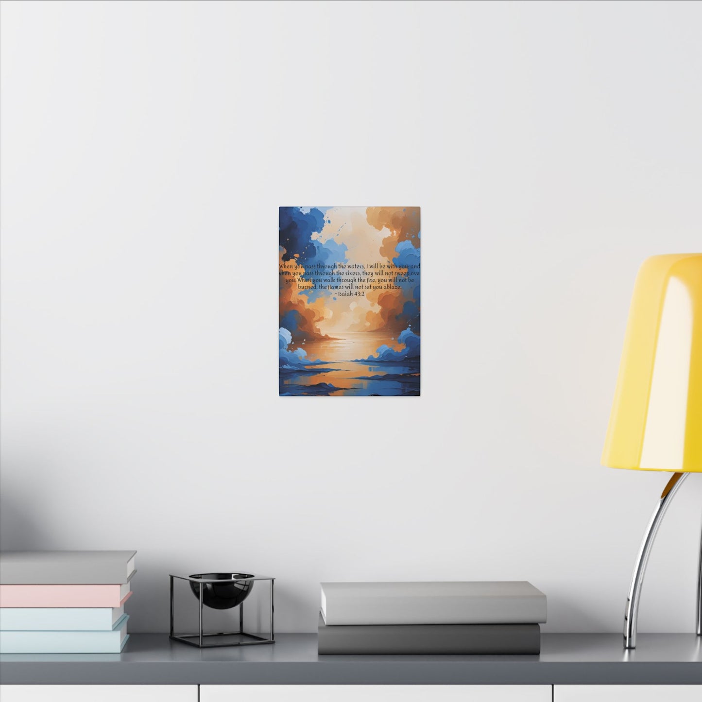 “Through the Fire & Water – Isaiah 43:2 Canvas”