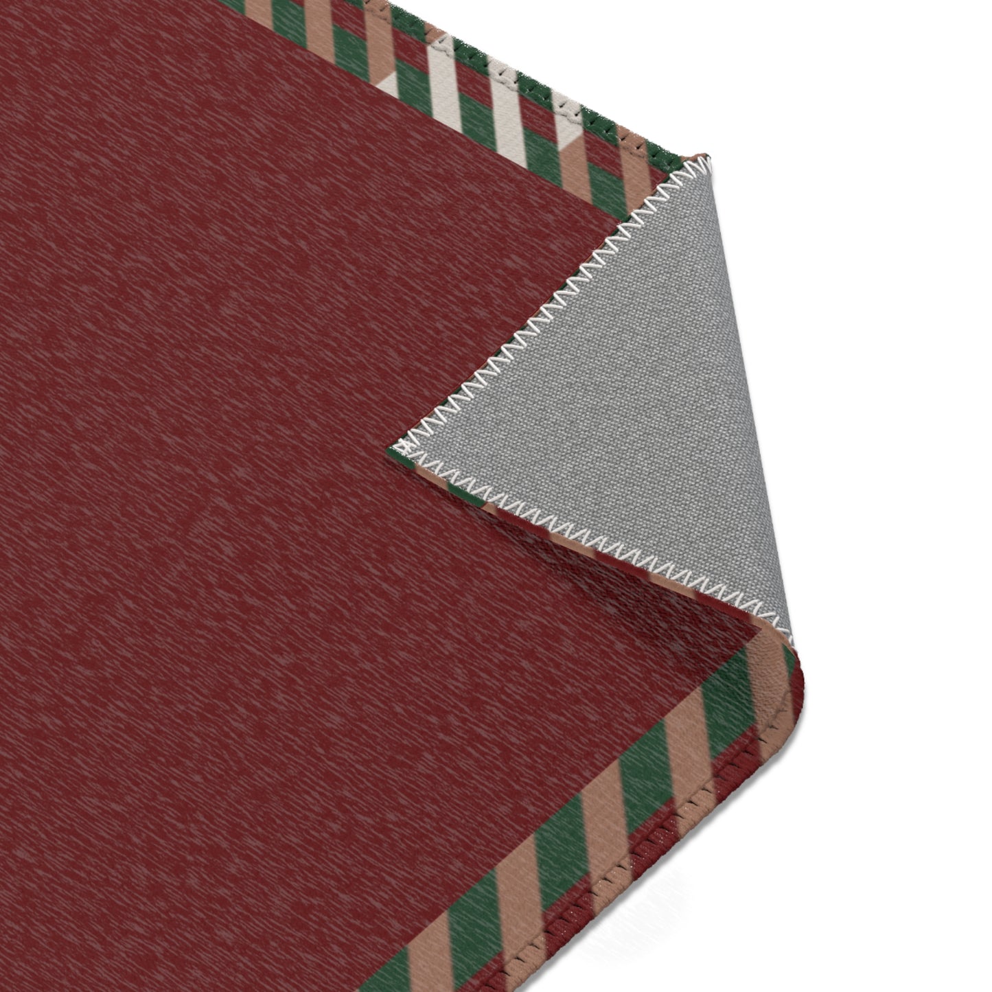 Abide Rug – Oxblood & Plaid