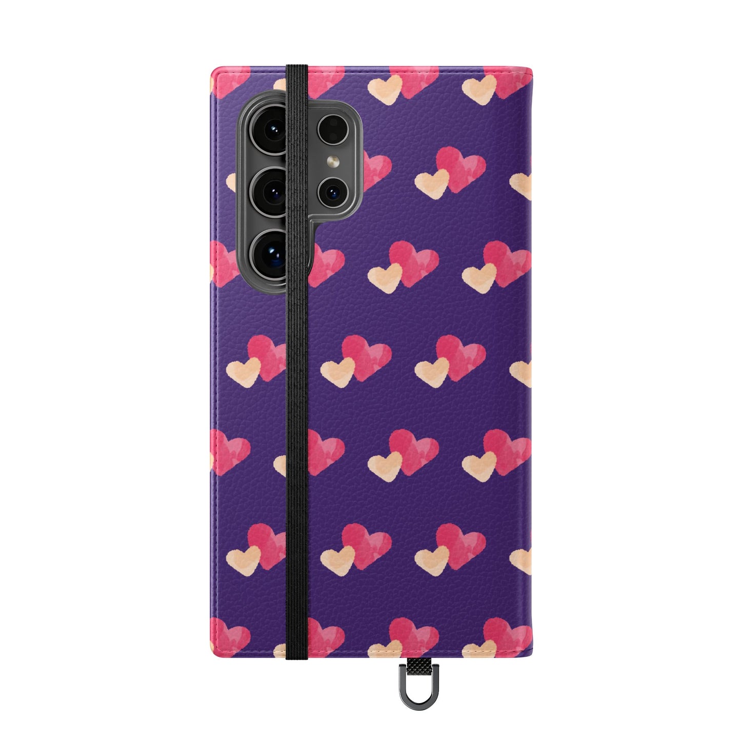 "Faith-Filled Hearts | Flip Phone Case – Purple"