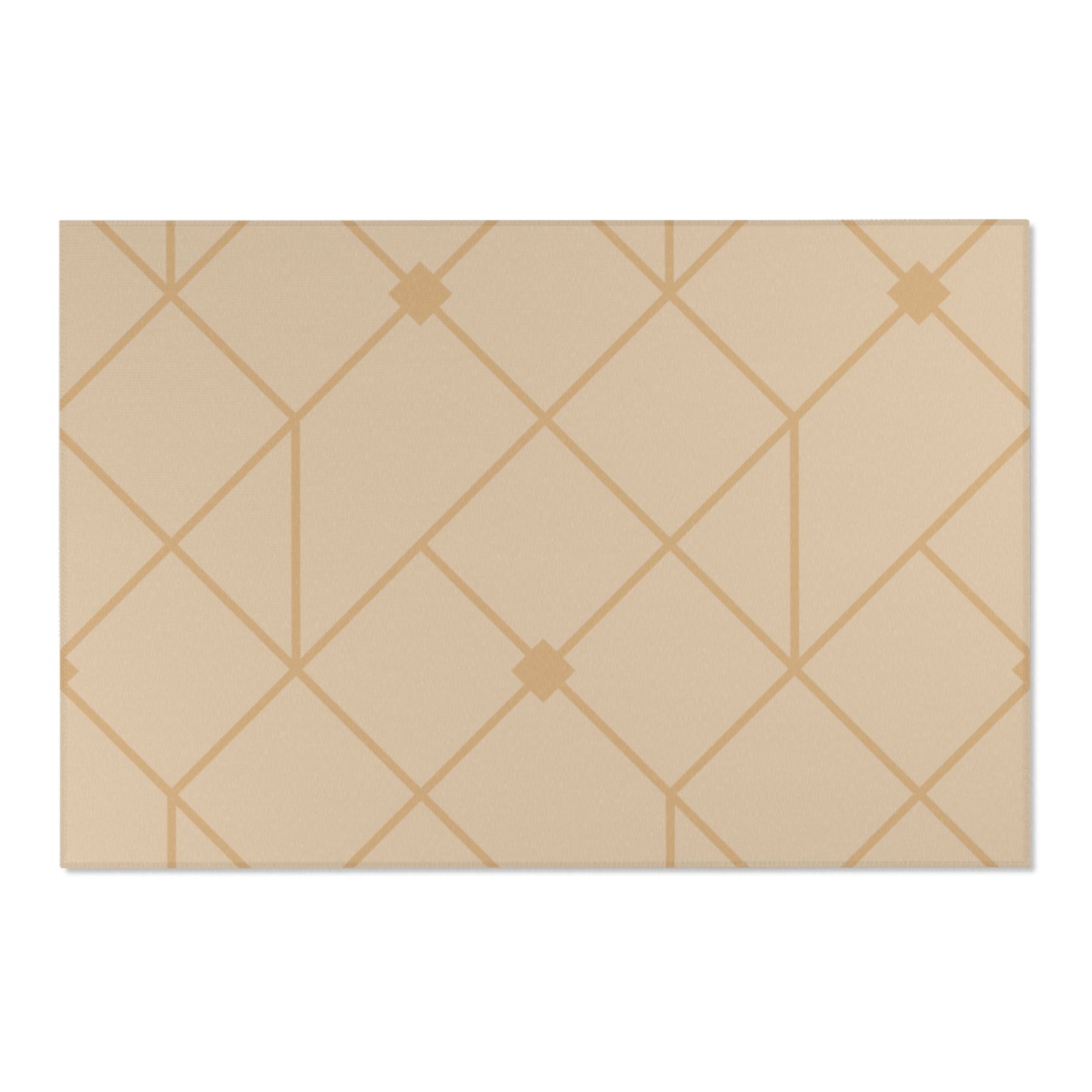 "Steadfast Beauty: Crossed Diamond Rug – Natural Deco Collection"