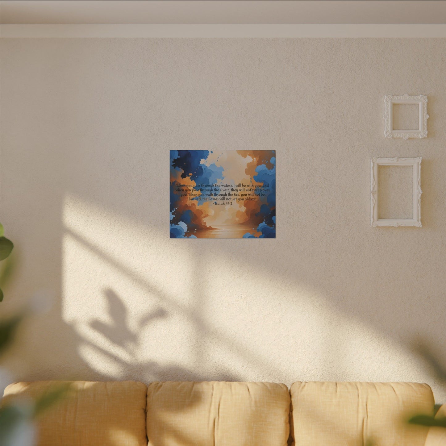 “Through the Fire & Water – Isaiah 43:2 Canvas”