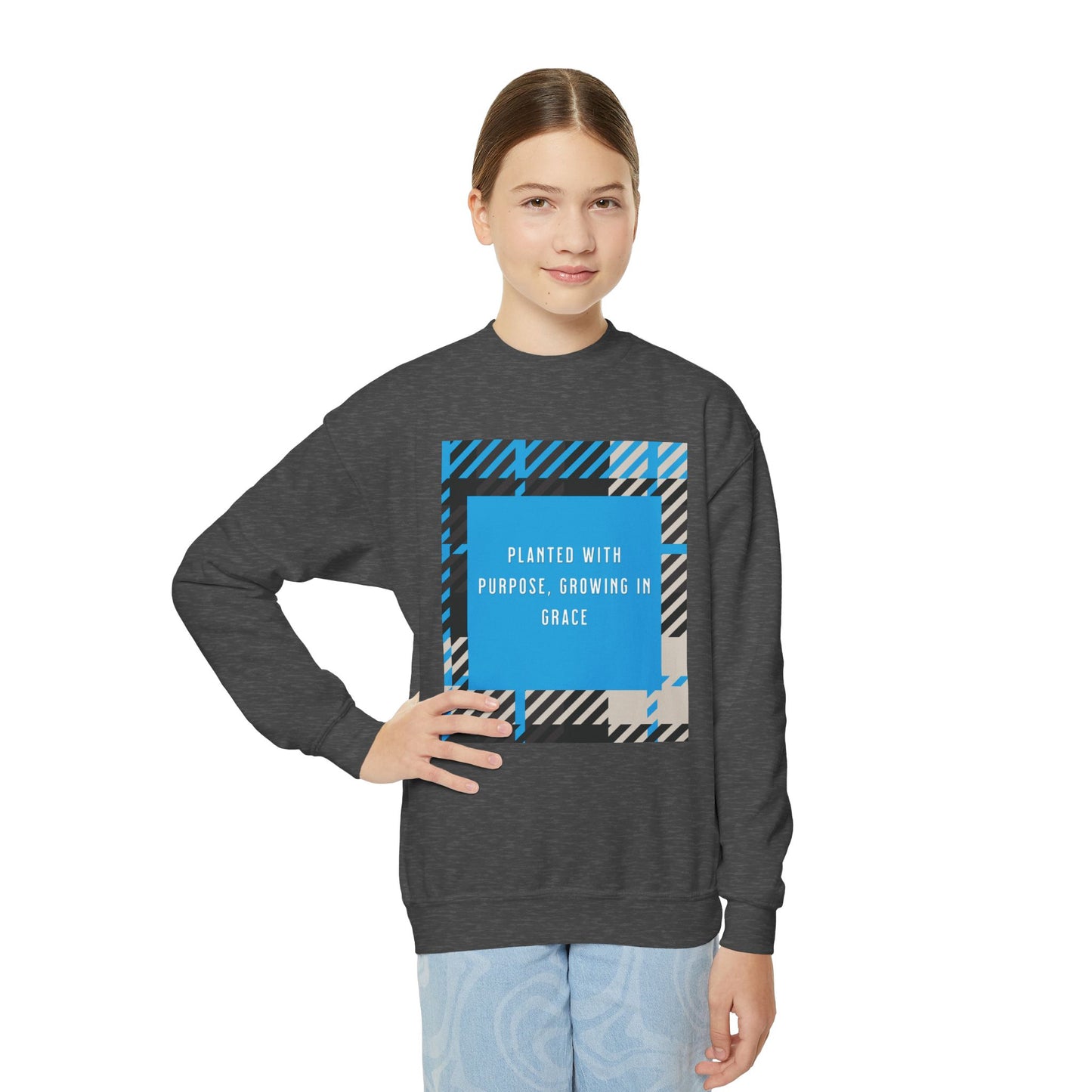 “Planted with Purpose, Growing in Grace” Luxe Unisex Sweatshirt