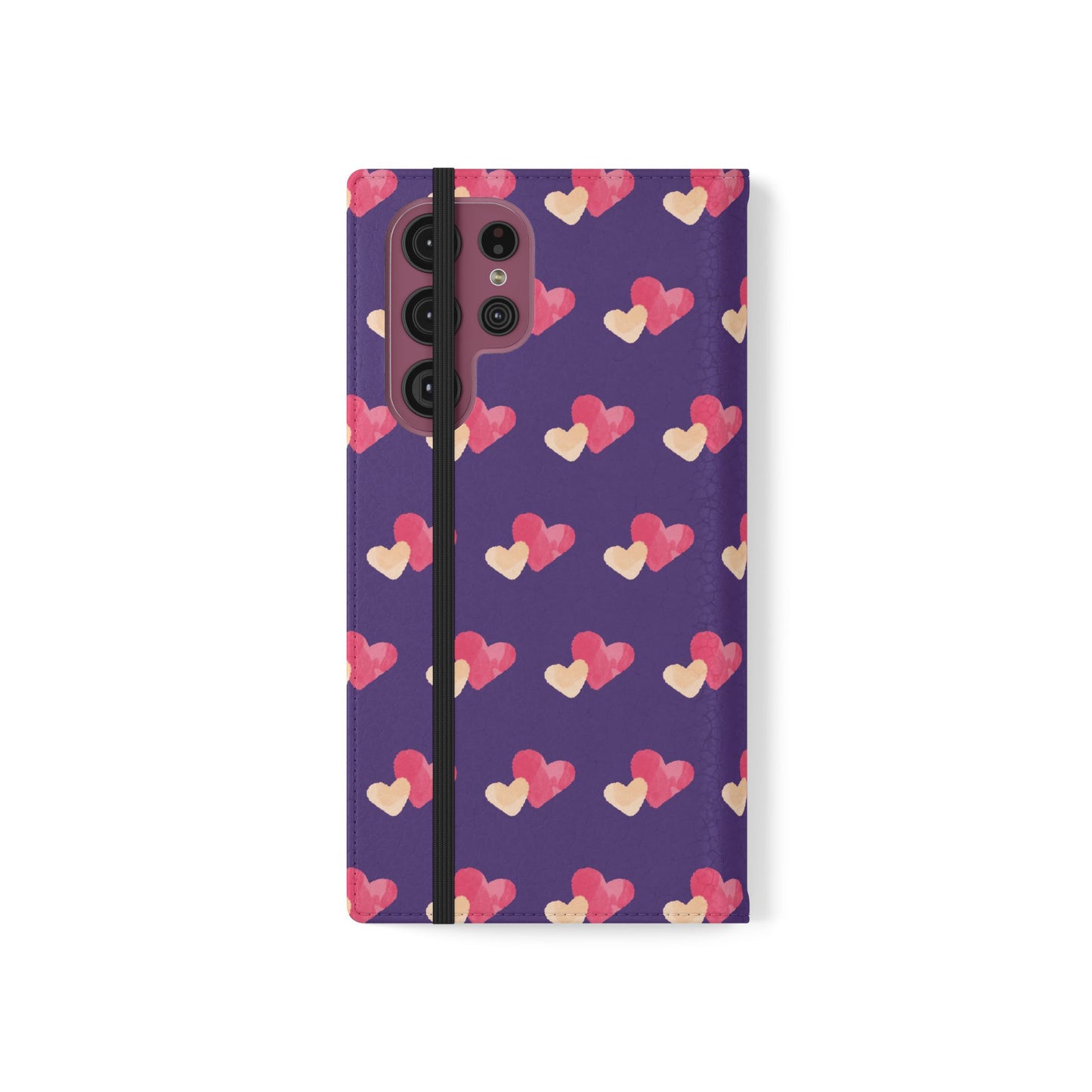 "Faith-Filled Hearts | Flip Phone Case – Purple"