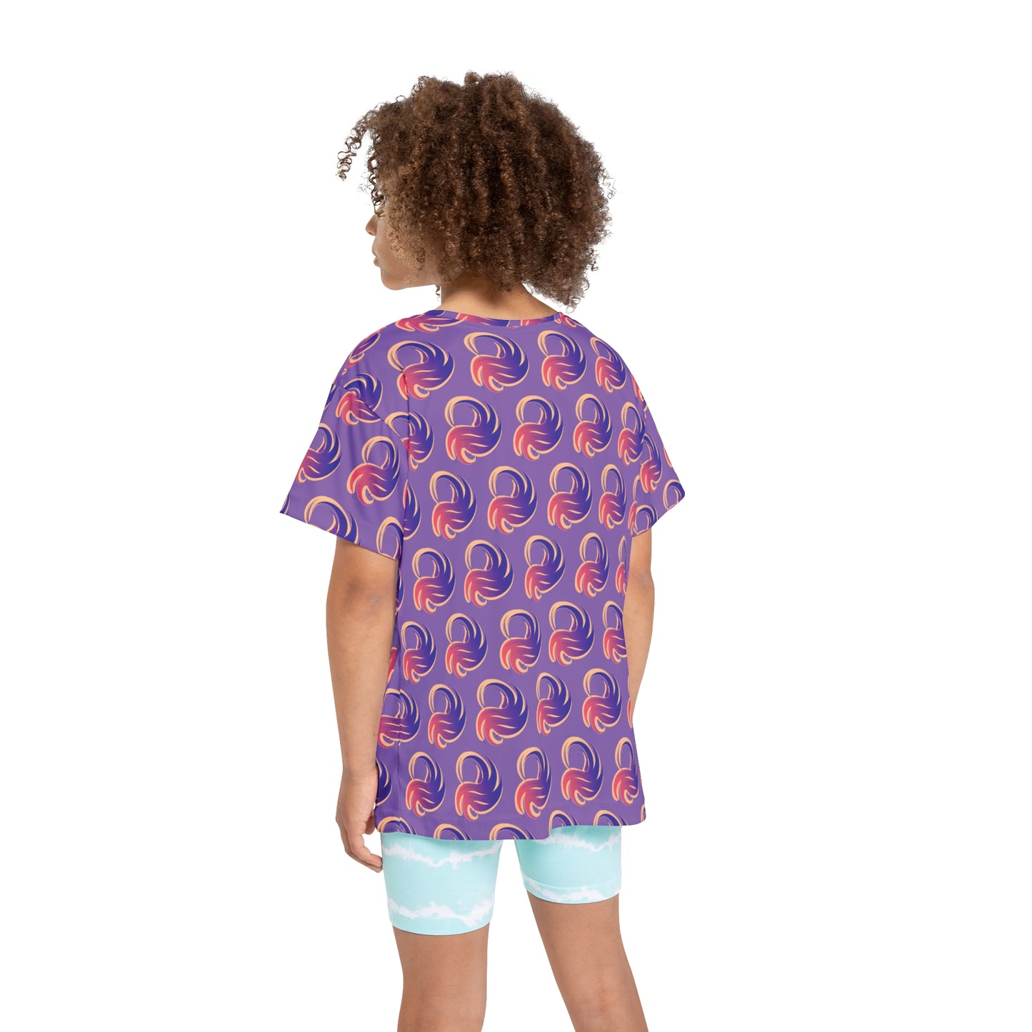 Divine Swirl Tee - Colorful Patterned Athletic Shirt for Young Athletes, Birthday Gift, Team Gear, Playwear, Activewear