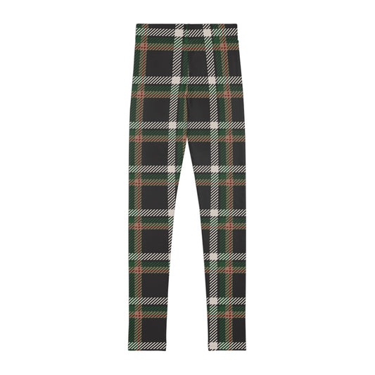 Faithful Tartan Youth Leggings – Rooted in Grace, Ready to Run