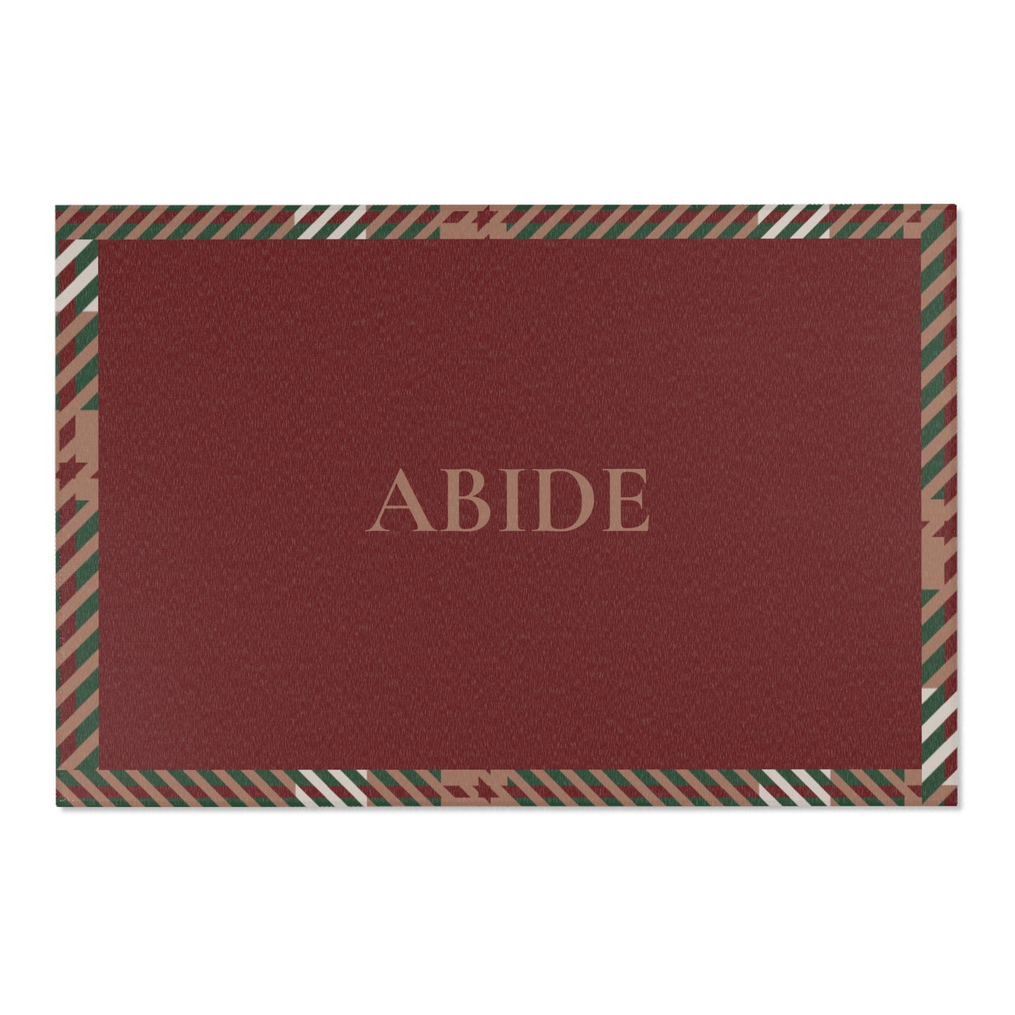 Abide Rug – Oxblood & Plaid