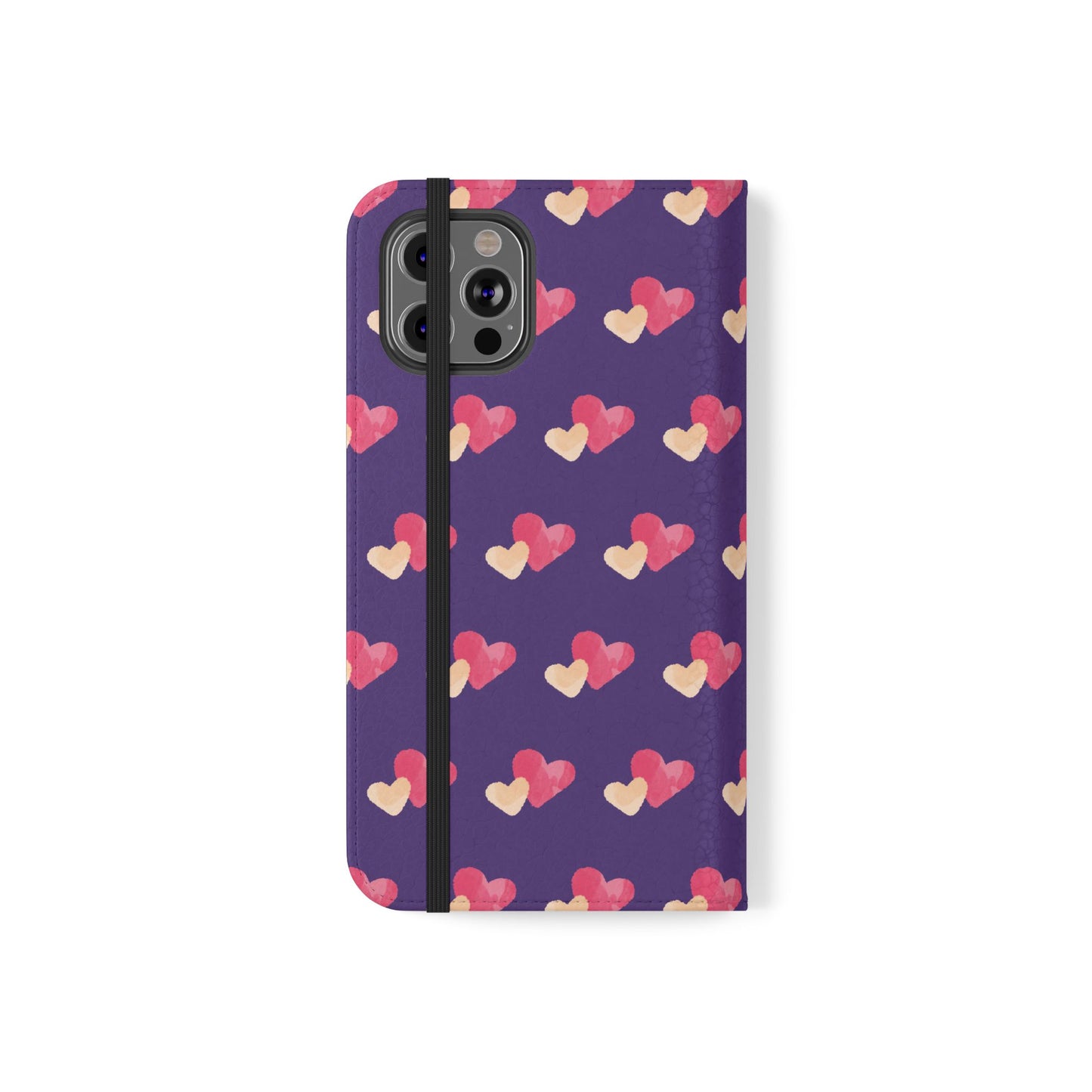 "Faith-Filled Hearts | Flip Phone Case – Purple"