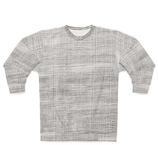 Grayscale Grid Unisex Sweatshirt, Stylish Layering Piece, Perfect for Casual Wear, Gift for Friends, Year-Round Comfort