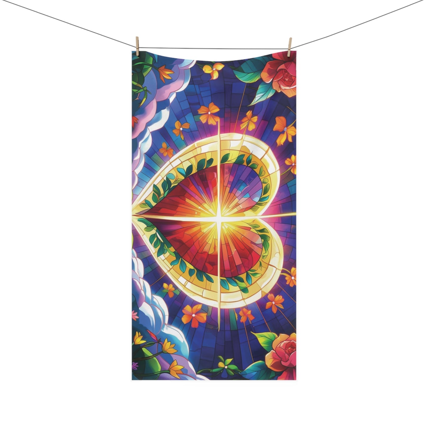 Radiant Grace – Sacred Heart Bath Towel