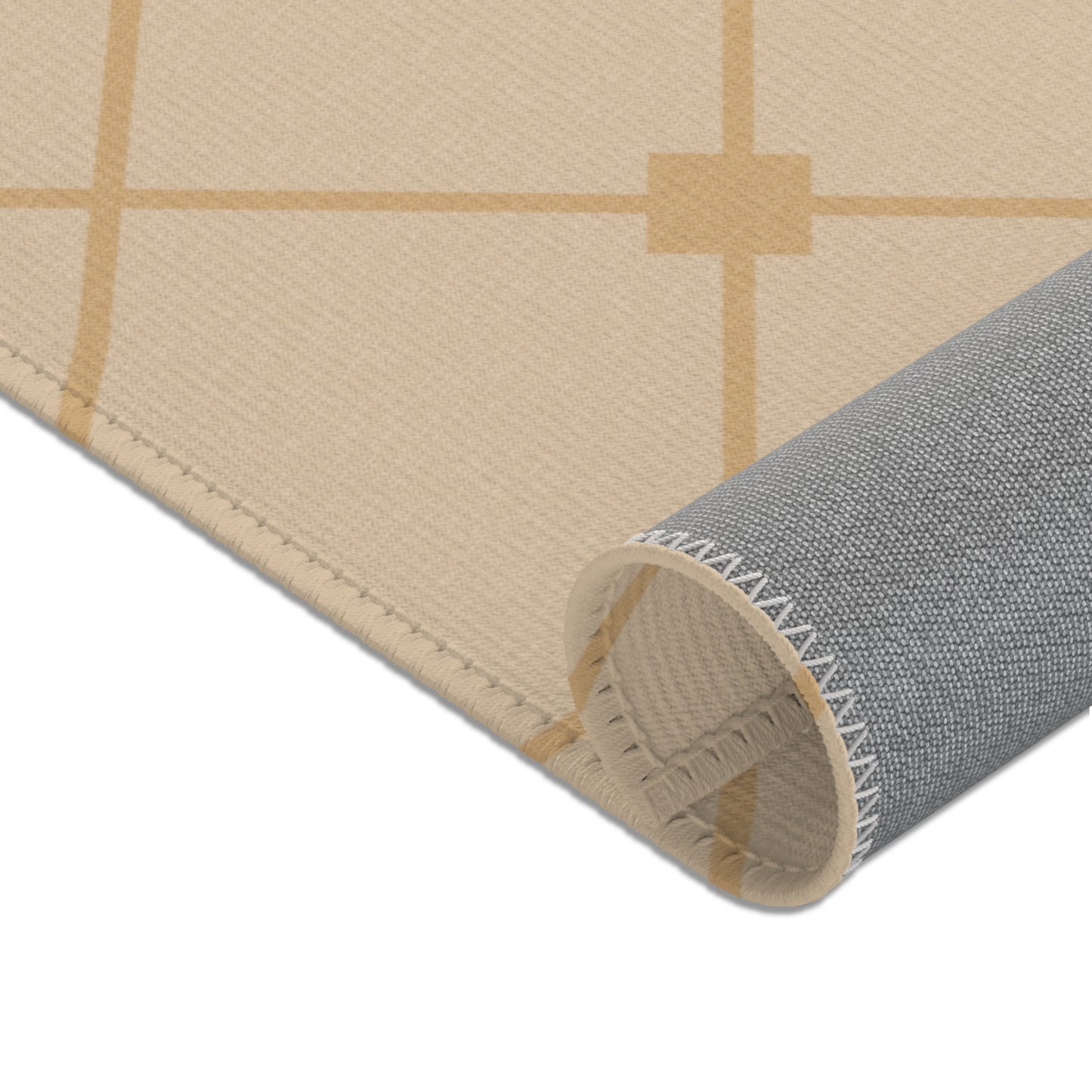 "Steadfast Beauty: Crossed Diamond Rug – Natural Deco Collection"