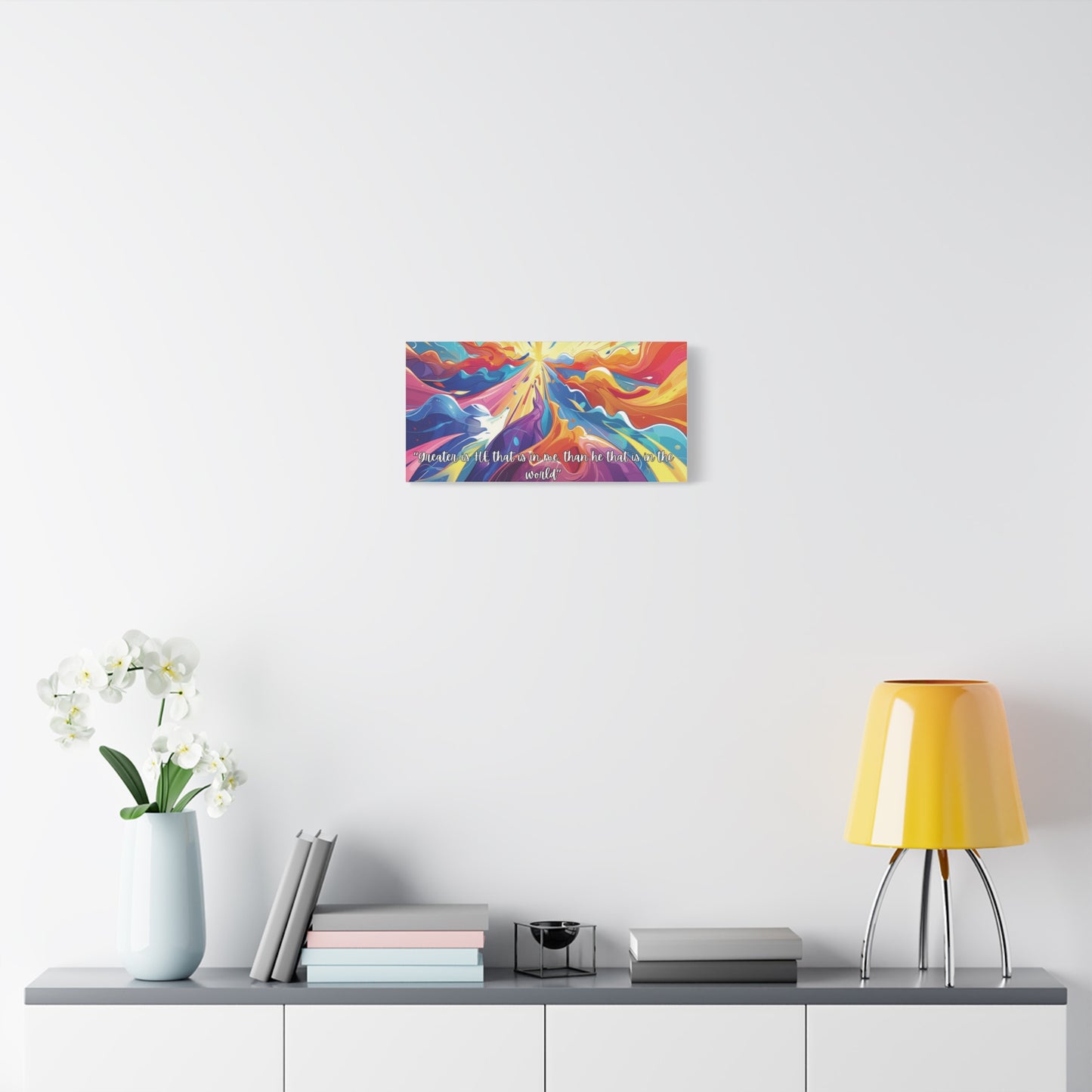 Greater Is He – Scripture Canvas Art