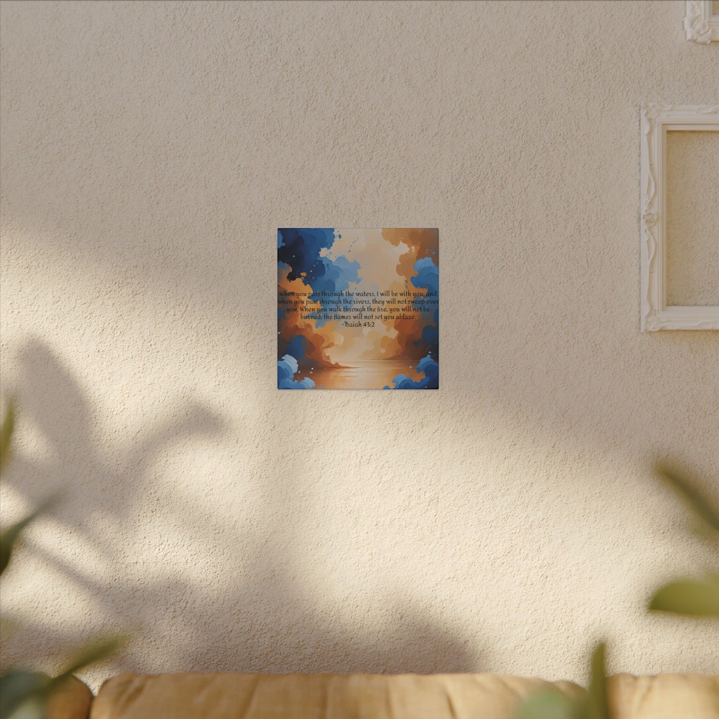 “Through the Fire & Water – Isaiah 43:2 Canvas”