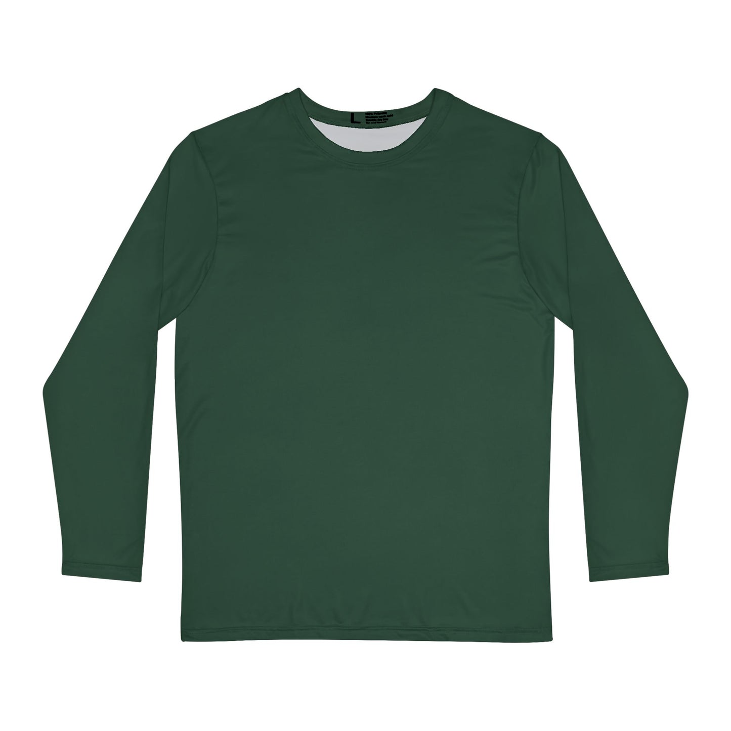 Green long-sleeve shirt on a white background