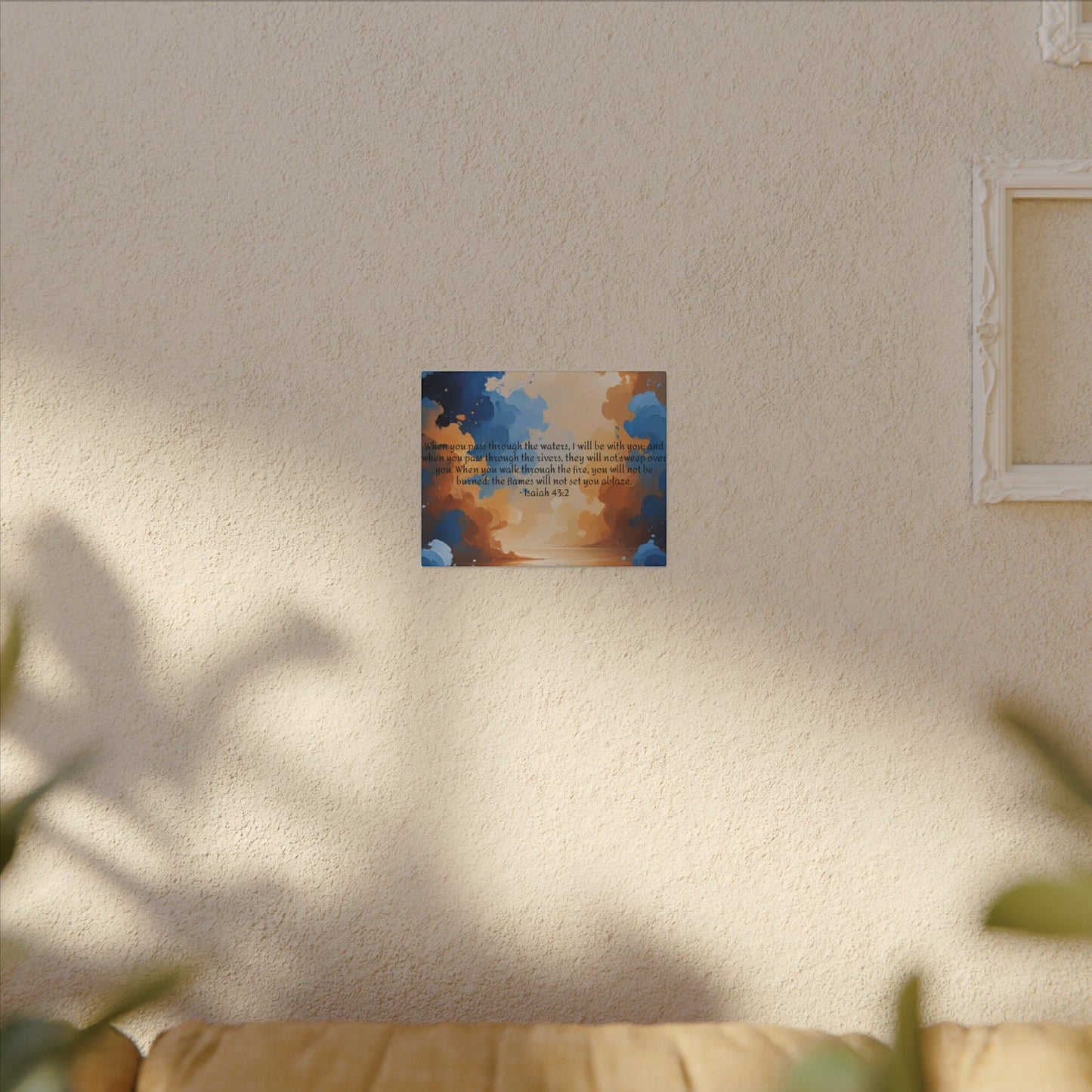 “Through the Fire & Water – Isaiah 43:2 Canvas”