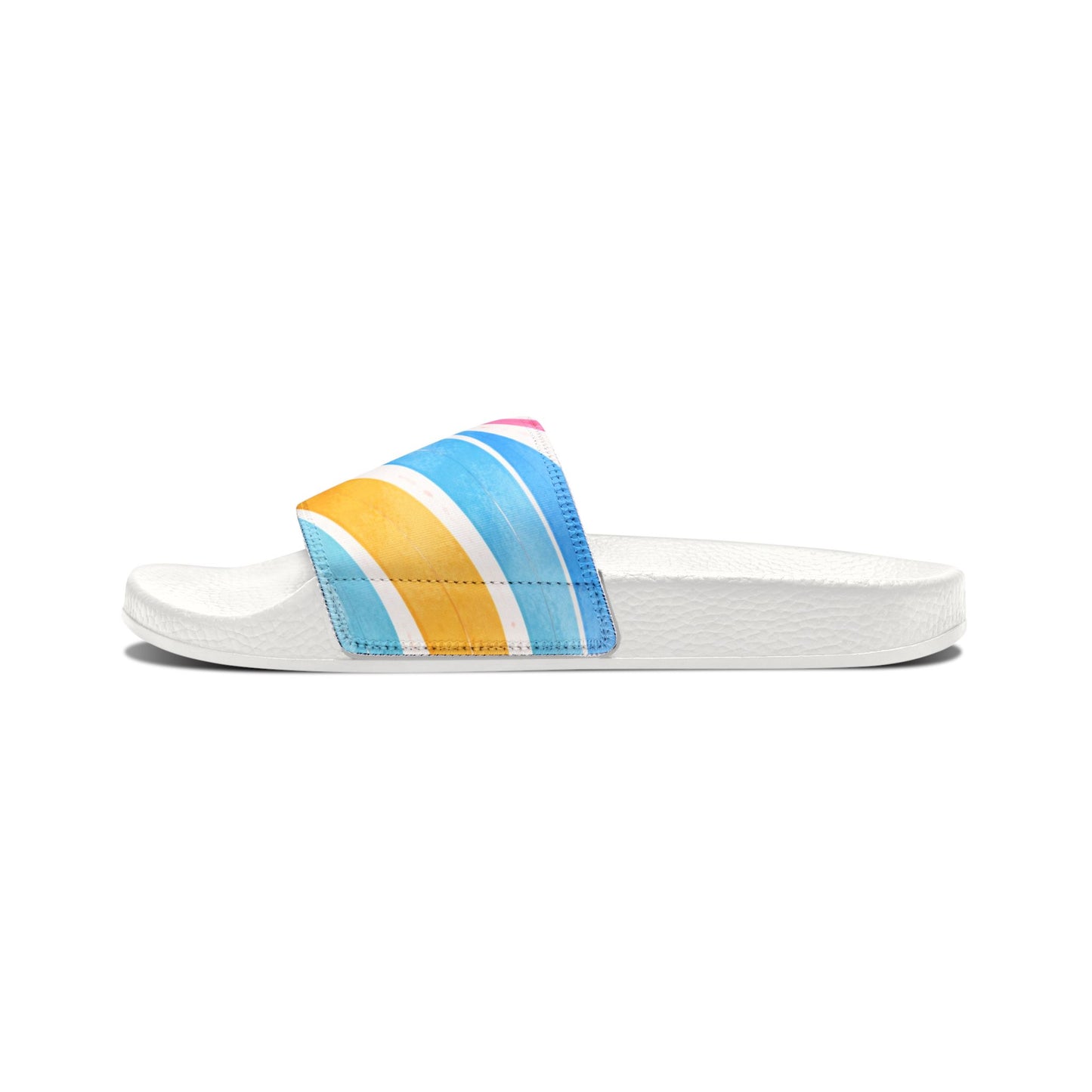 Sunburst Stripe Kids Slides | Golden Unfurling