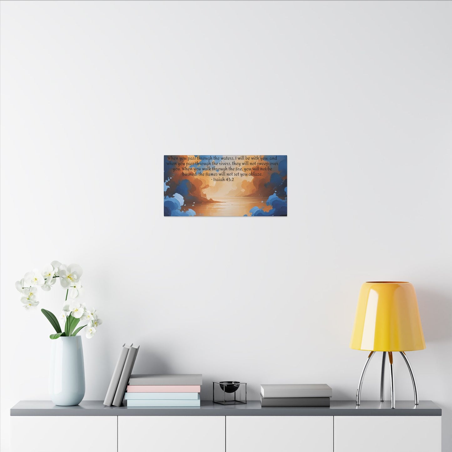 “Through the Fire & Water – Isaiah 43:2 Canvas”