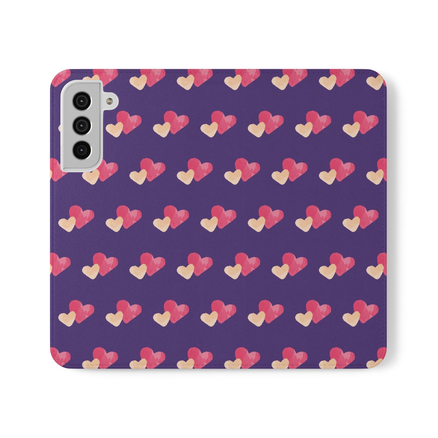 "Faith-Filled Hearts | Flip Phone Case – Purple"