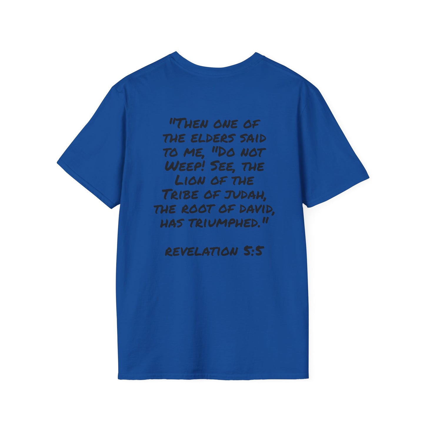 Lion of Judah – Yashua Two-Sided Scripture Tee (Unisex)