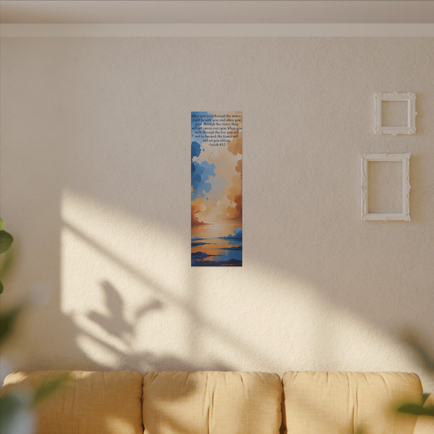 “Through the Fire & Water – Isaiah 43:2 Canvas”