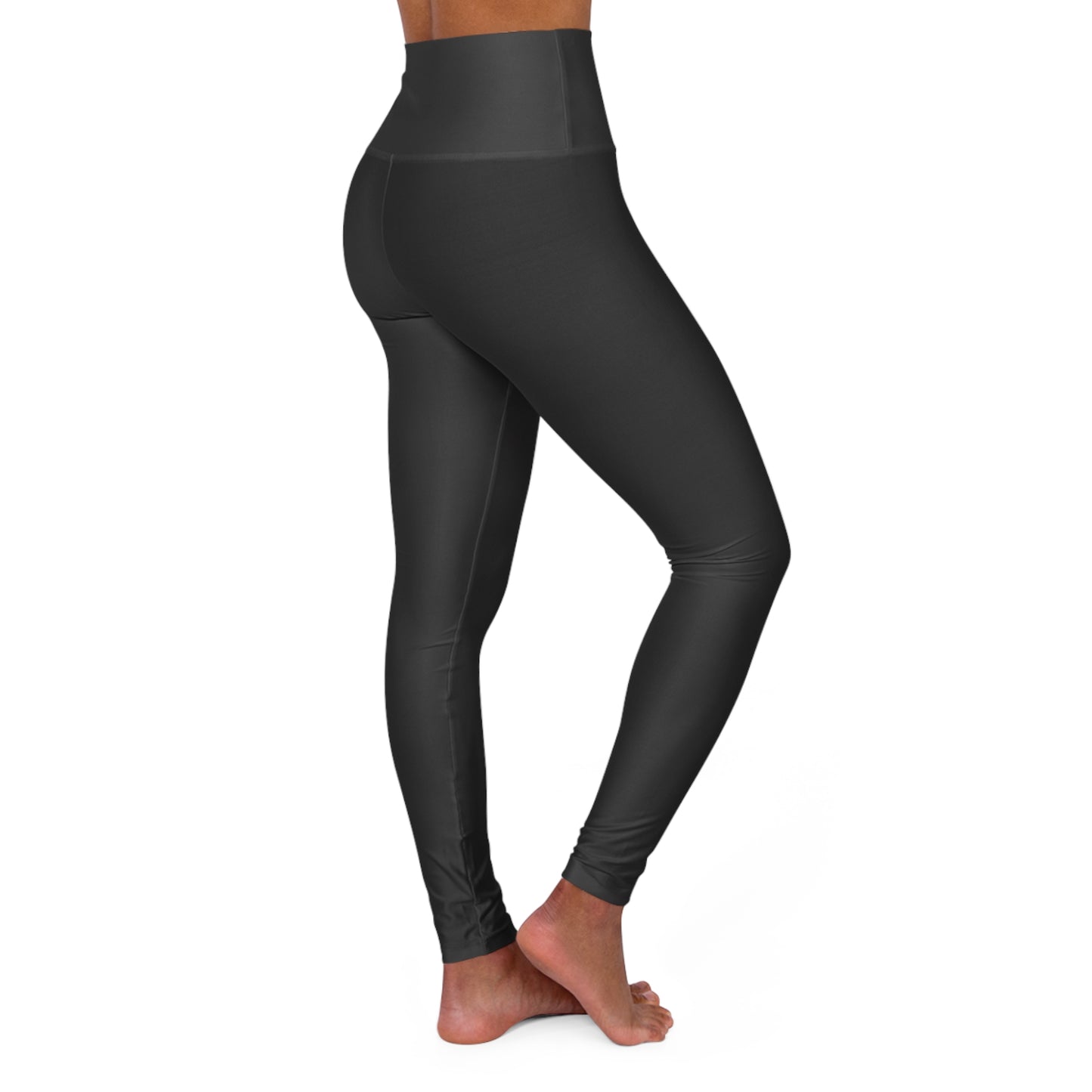 Faith in Motion: Luxe Solid Leggings – Charcoal Black