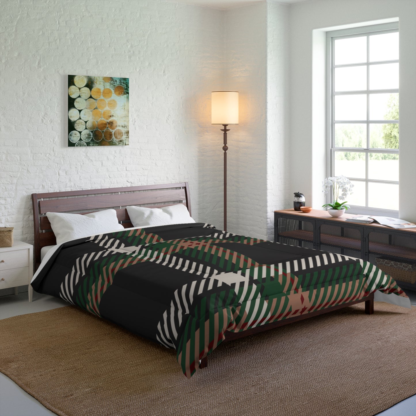Faithful Tartan Comforter – Bold Layers, Divine Covering