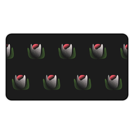 Bloom After Dark Desk Mat – Black Floral Mouse Pad for Desk