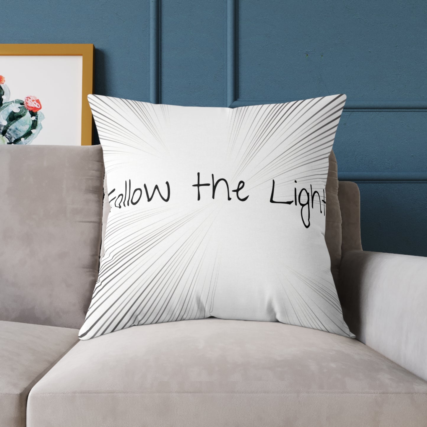 Follow the Light – Inspirational Throw Pillow