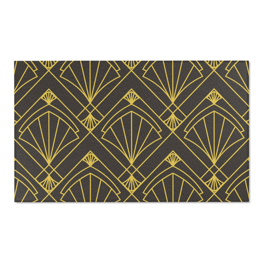 Gilded Rhythm Geometric Rug