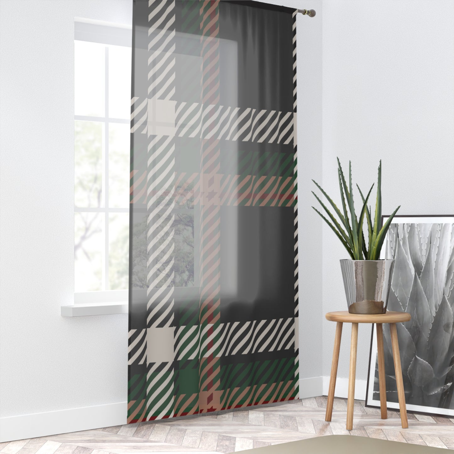 Faithful Tartan Curtain – Blocky Remix