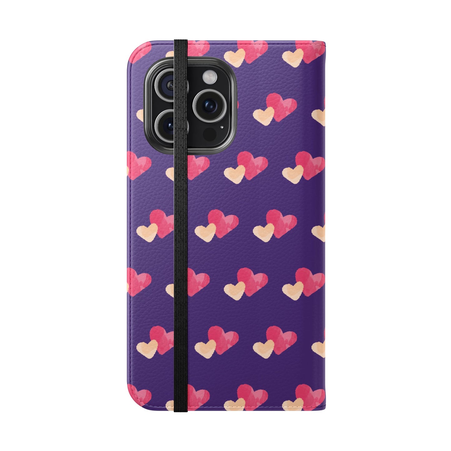 "Faith-Filled Hearts | Flip Phone Case – Purple"