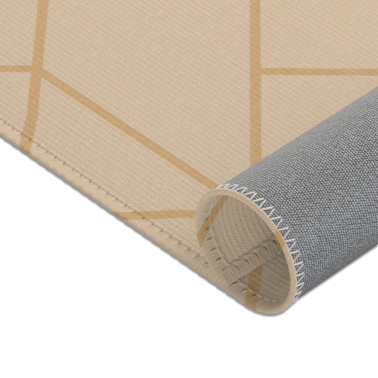 "Steadfast Beauty: Crossed Diamond Rug – Natural Deco Collection"