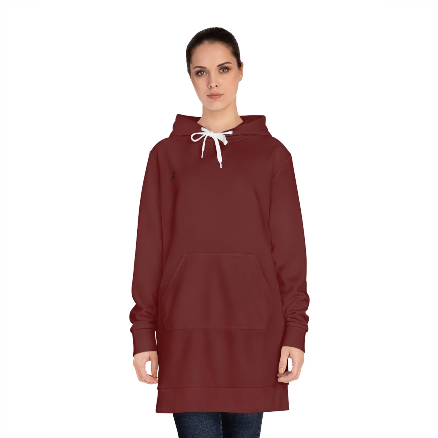 Whispers of Winter Solid Hoodie Dress – Oxblood