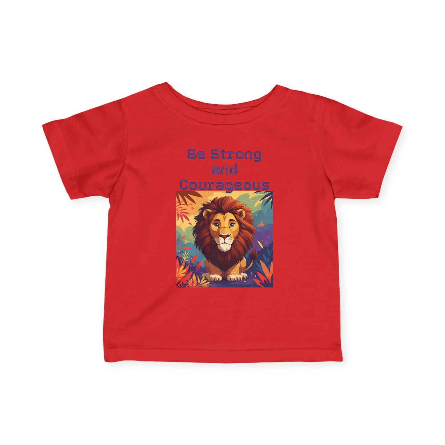 Be Strong & Courageous – Baby Lion Tee (Joshua 1:9 Inspired)