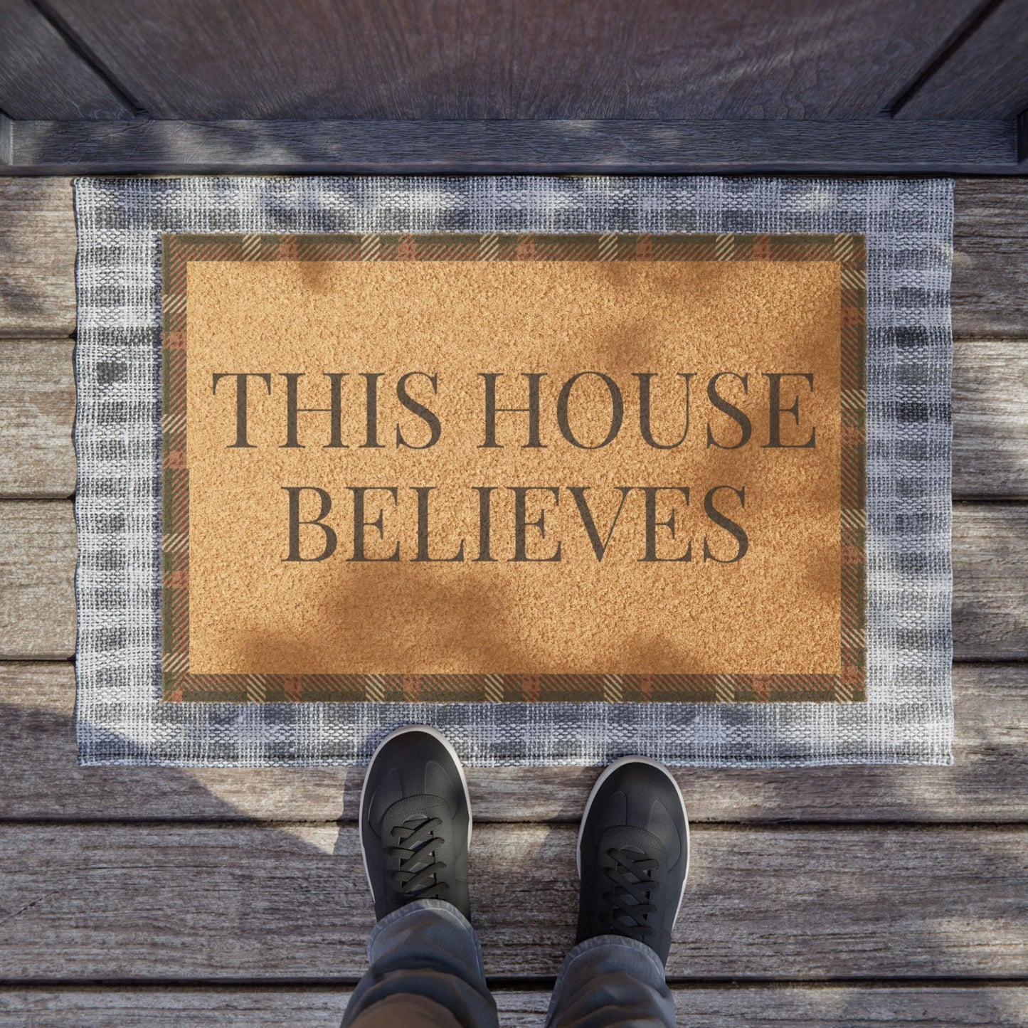 Faithful Tartan | “This House Believes” Doormat