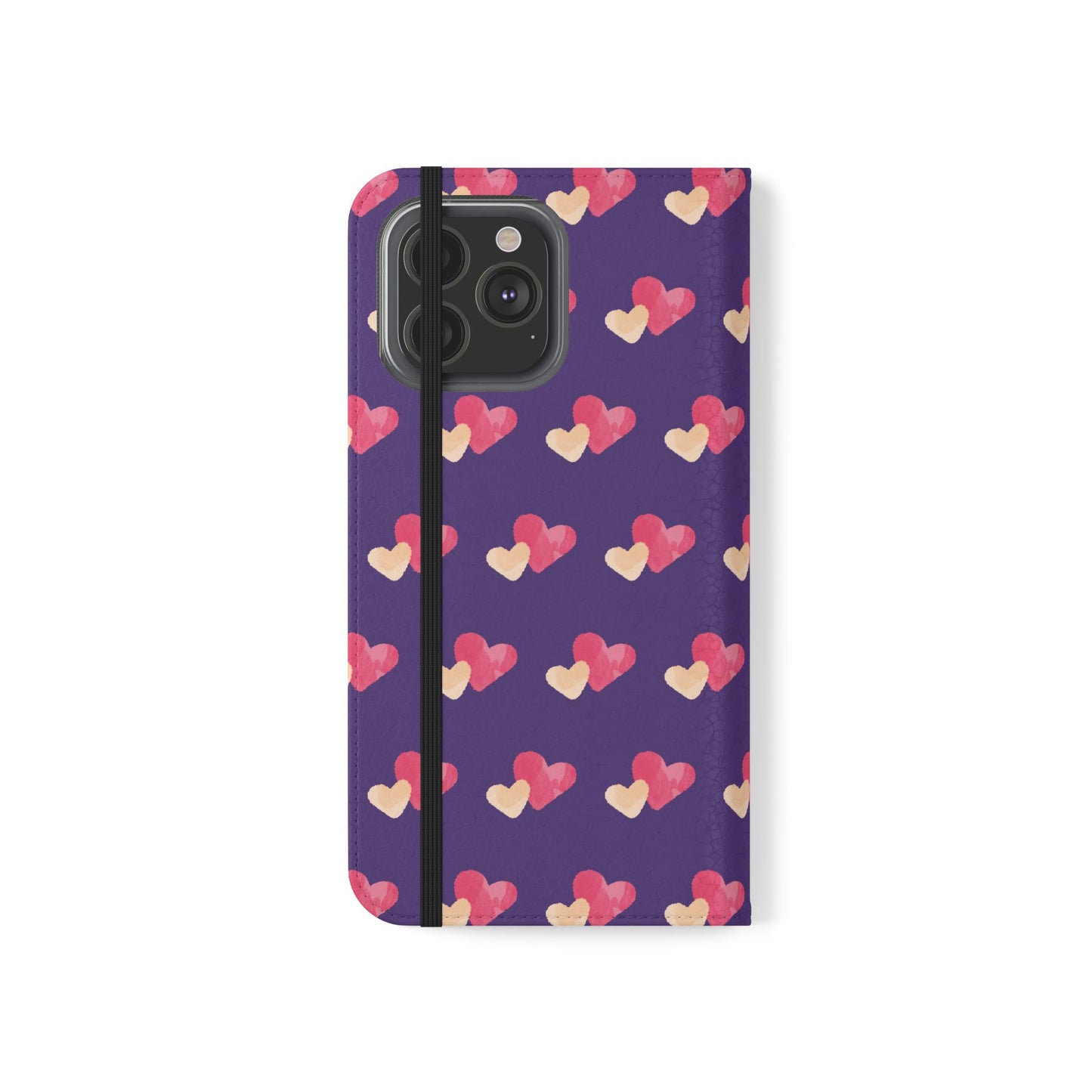 "Faith-Filled Hearts | Flip Phone Case – Purple"