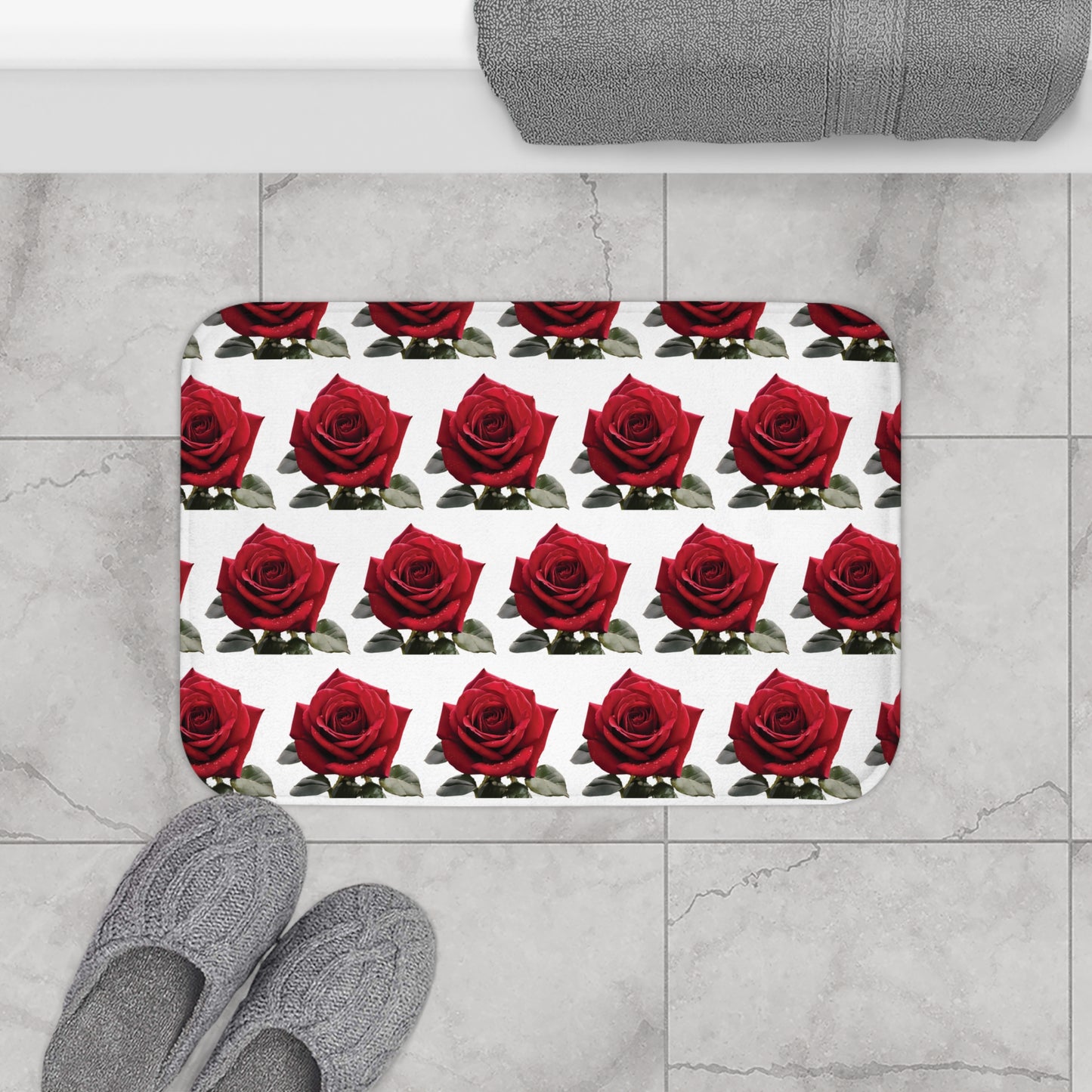 Rose Reverie – Noir Garden Bath Mat