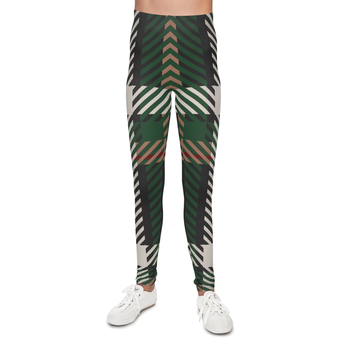 Faithful Tartan Youth Leggings – Rooted, Ready, and Rising