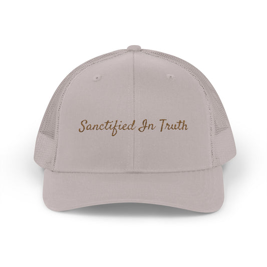 Sanctified In Truth Mesh Trucker Hat – Faith on the Go