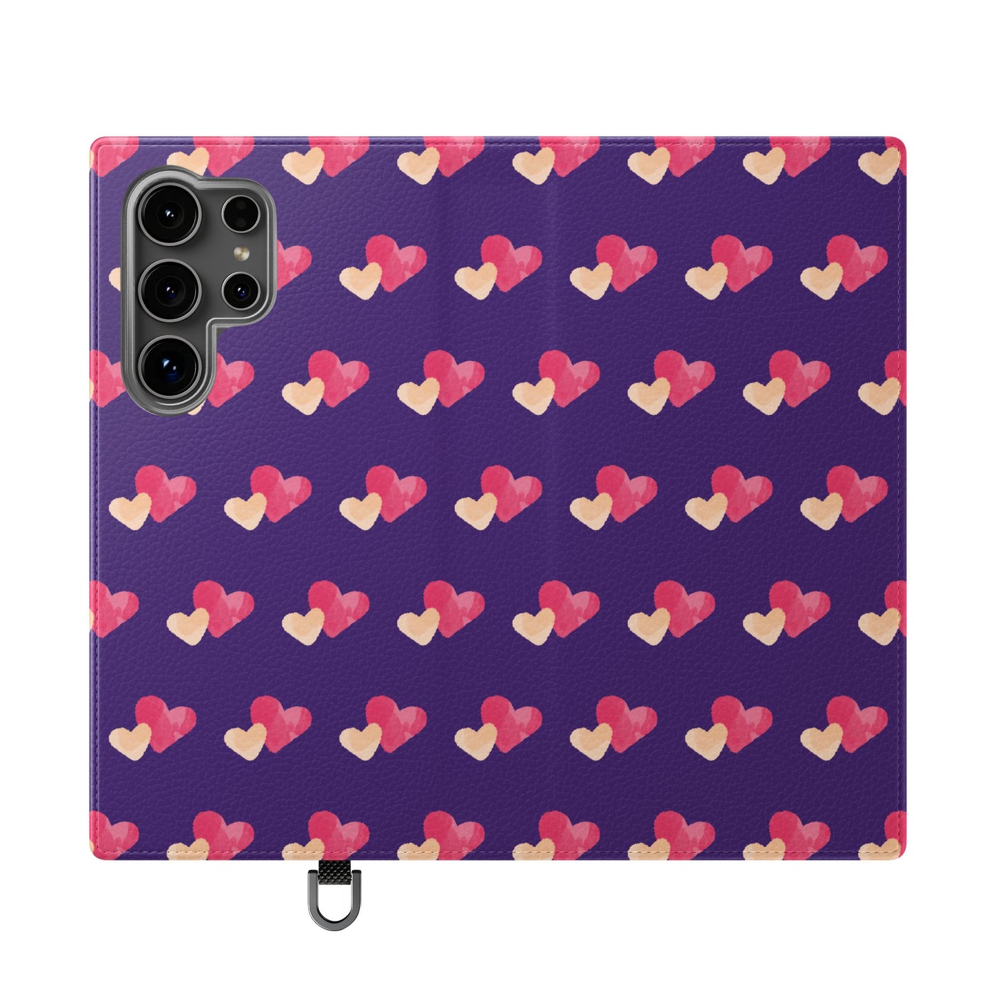 "Faith-Filled Hearts | Flip Phone Case – Purple"