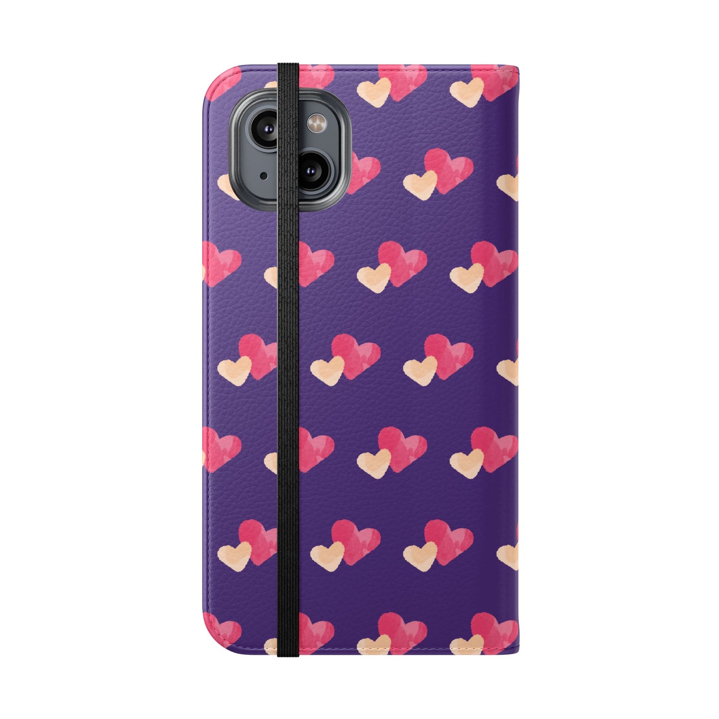 "Faith-Filled Hearts | Flip Phone Case – Purple"