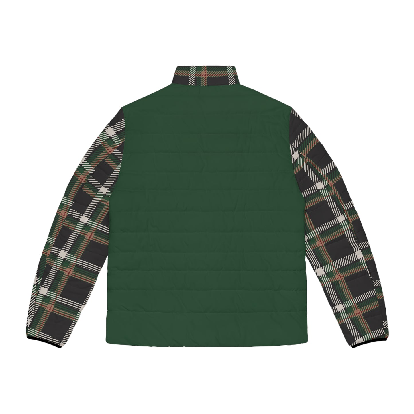 Faithful Tartan Edition – Men’s Puffer Jacket in Forest Green