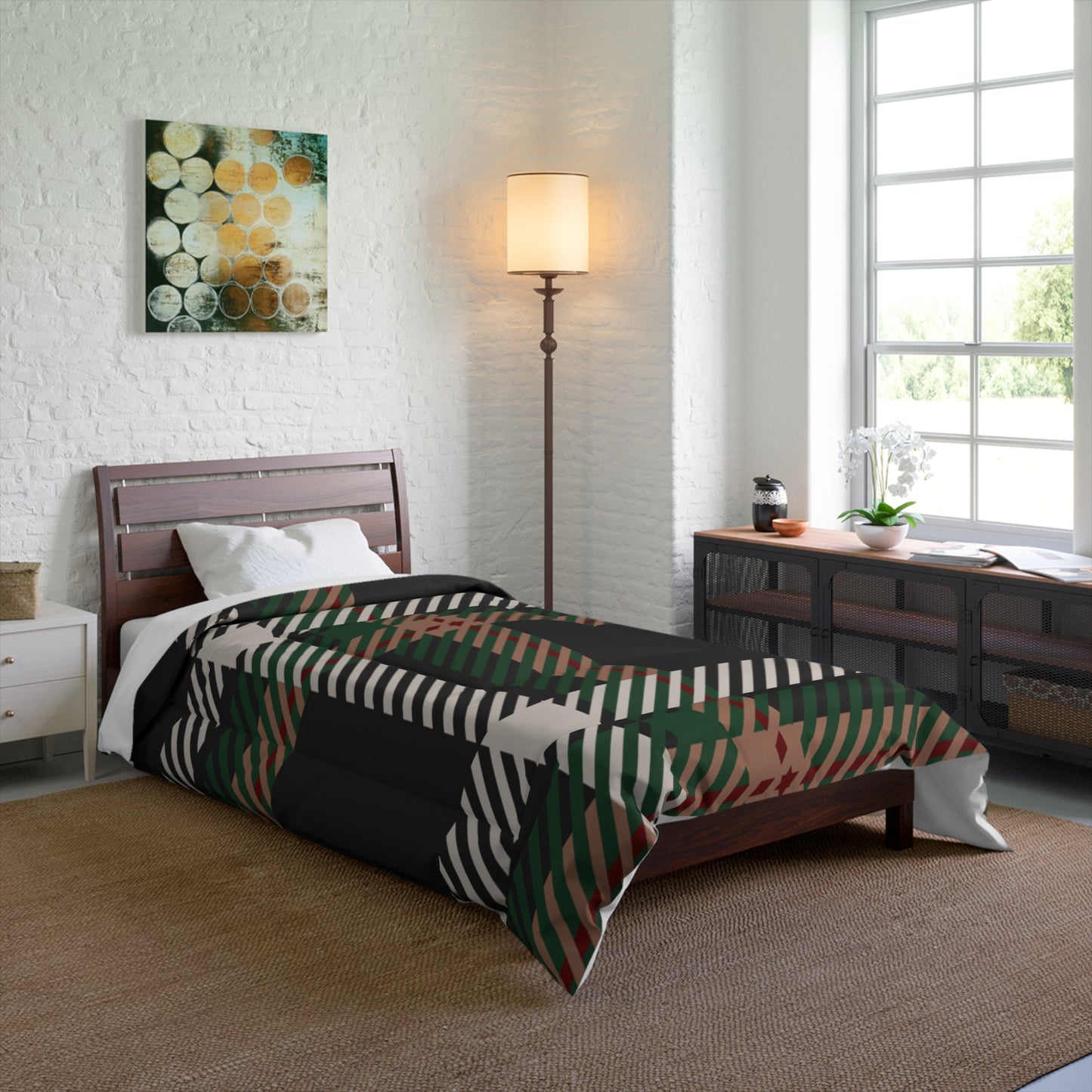 Faithful Tartan Comforter – Bold Layers, Divine Covering