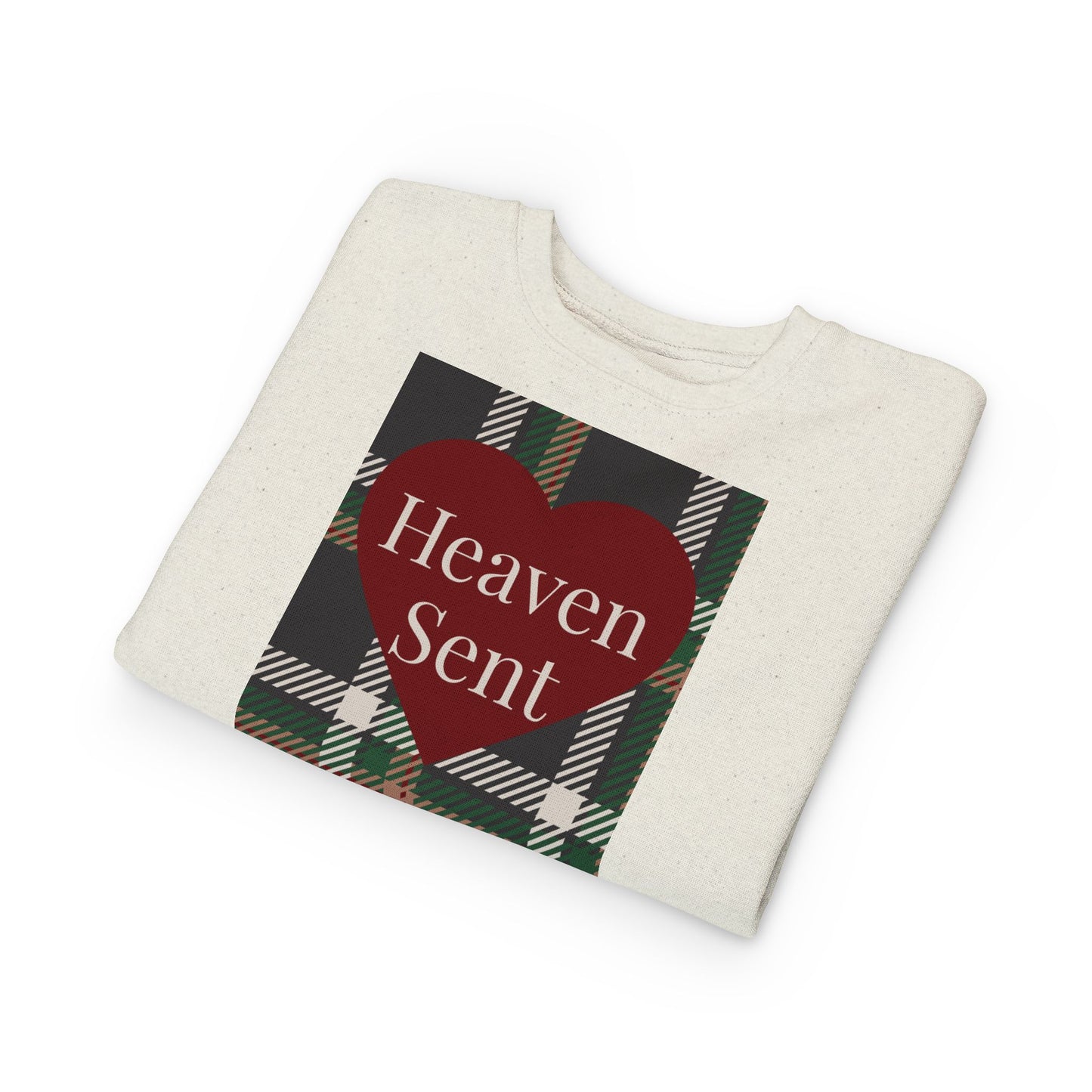 Heaven Sent Toddler Sweatshirt – Faithful Tartan Heart