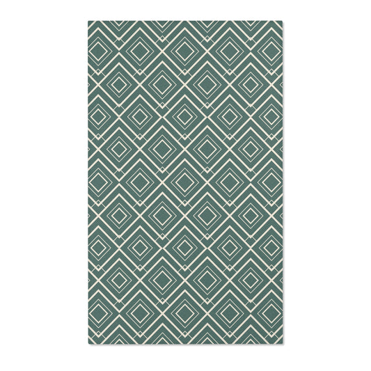 Jade Lattice Geometric Rug