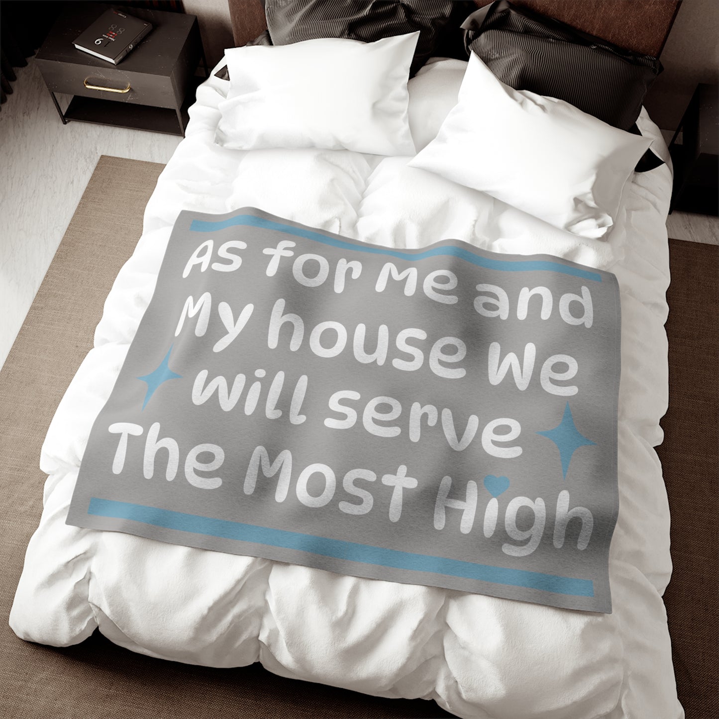 We Will Serve – Scripture Sweatshirt Blanket
