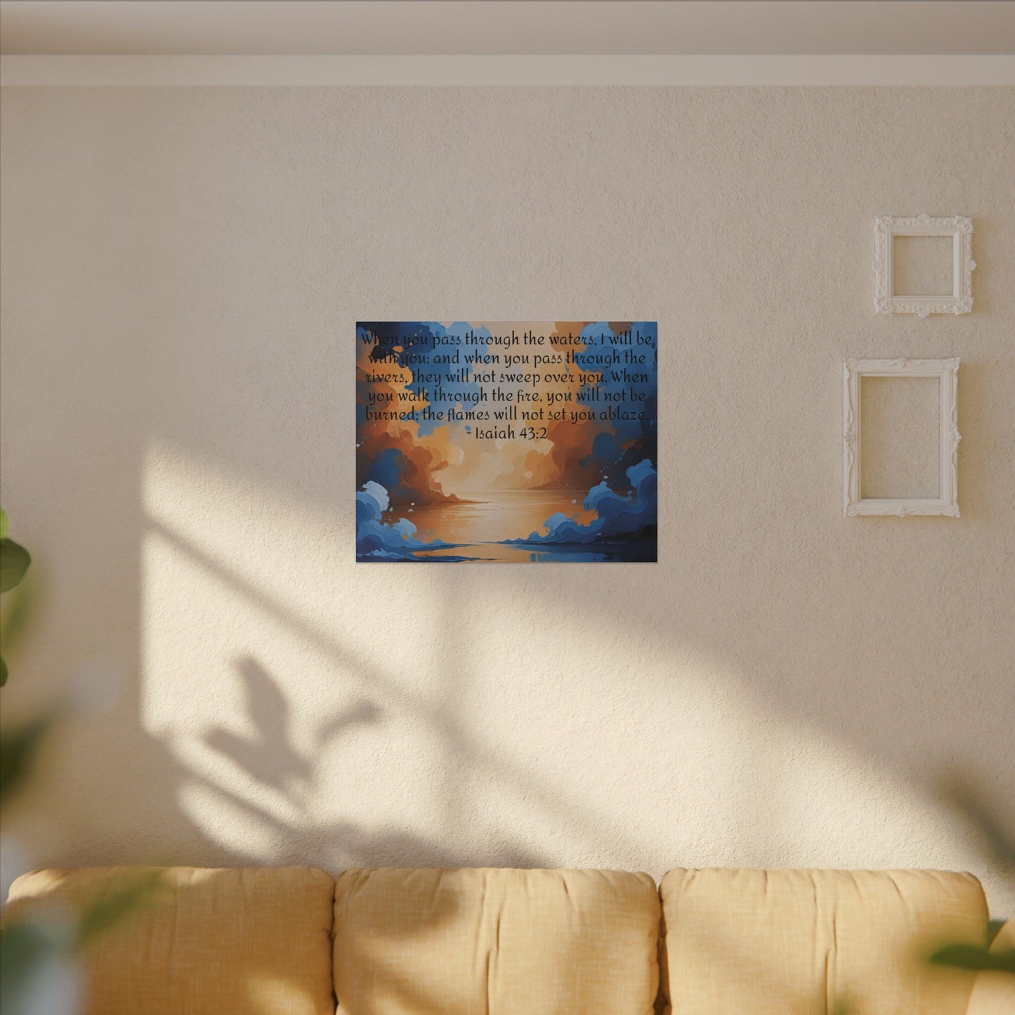 “Through the Fire & Water – Isaiah 43:2 Canvas”