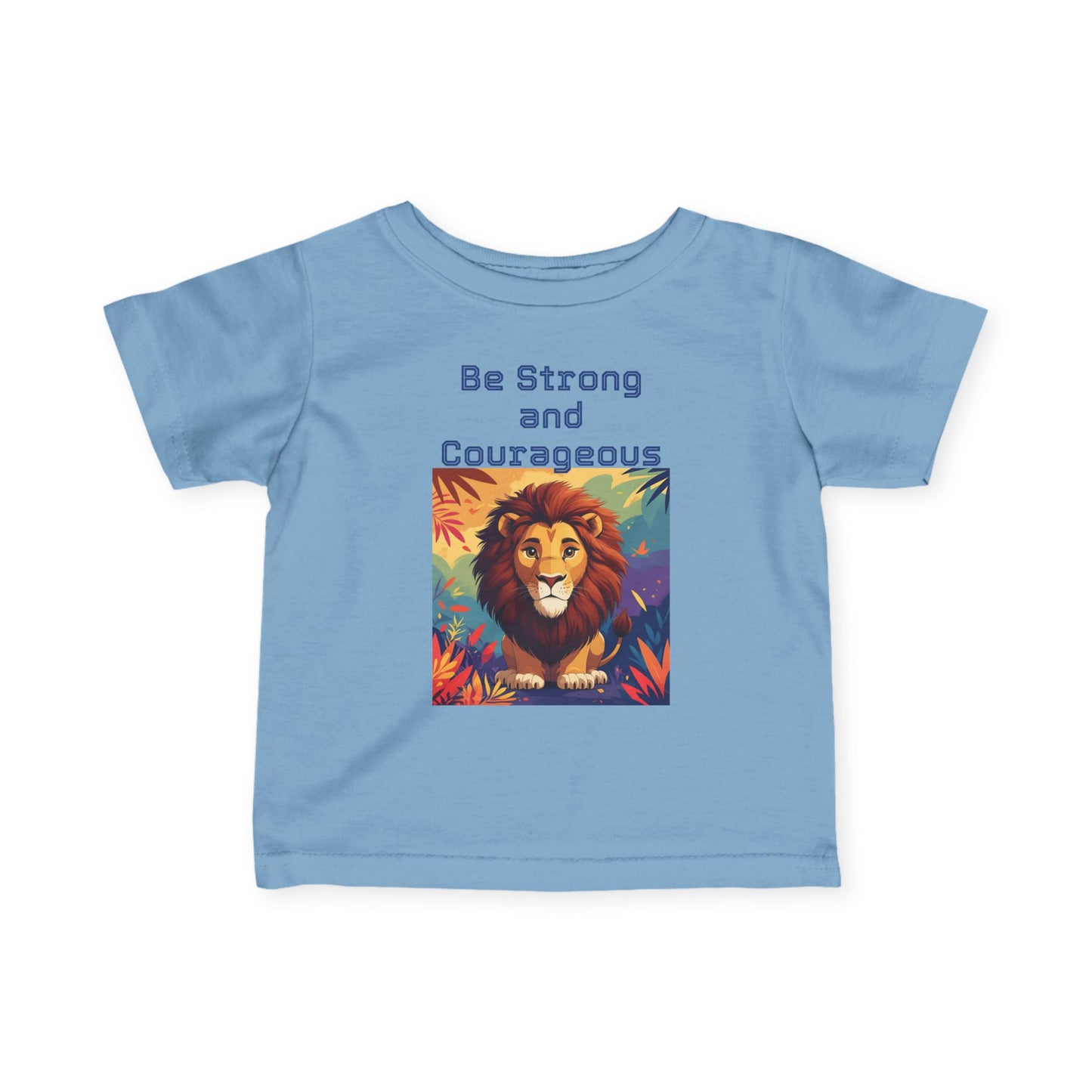 Be Strong & Courageous – Baby Lion Tee (Joshua 1:9 Inspired)