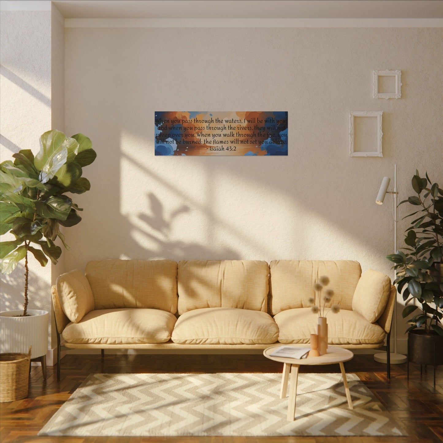 “Through the Fire & Water – Isaiah 43:2 Canvas”